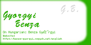 gyorgyi benza business card